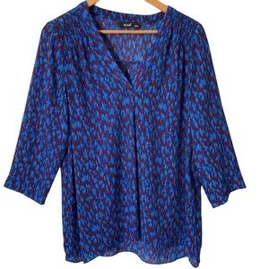 a.n.a A New Approach | Vibrant Blue V-Neck Blouse Top L